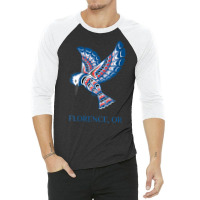 Womens Florence Oregon Native American Indian Kingfisher Bird V Neck T 3/4 Sleeve Shirt | Artistshot