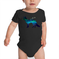 Fox Northern Light Wildlife Nature Design Baby Bodysuit | Artistshot