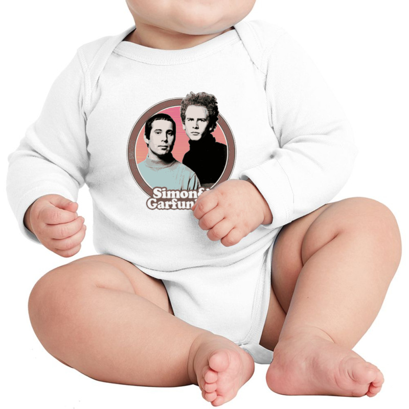 Simon & Garfunkel Original Retro Fan Art Design Long Sleeve Baby Bodysuit | Artistshot