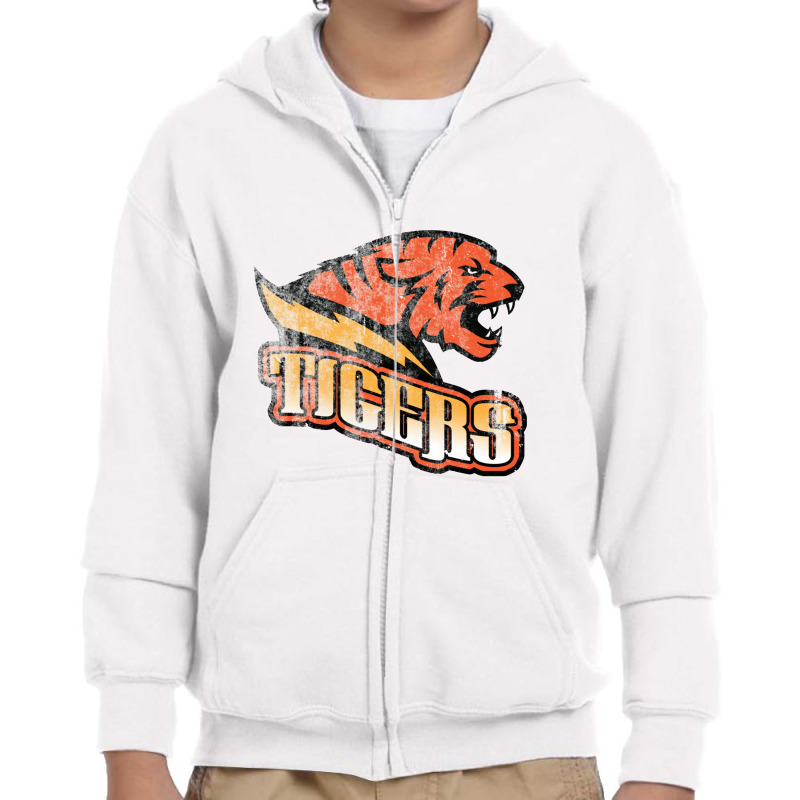 Tigers, Distressed Youth Zipper Hoodie by ceejayshammah | Artistshot