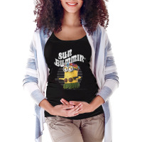 Luau Summer Bummin Portrait Maternity Scoop Neck T-shirt | Artistshot