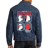 Types Of Headaches Explaining Basic Economics Pro Capitalism Sweatshir Men Denim Jacket | Artistshot