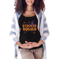 Stocker Squad Witch Halloween Matching Stacker Maternity Scoop Neck T-shirt | Artistshot