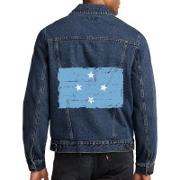 Flag Of Micronesia - Vintage Look - Banner Men Denim Jacket | Artistshot