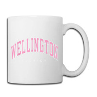 Wellington Florida Fl Varsity Style Pink Text Coffee Mug | Artistshot