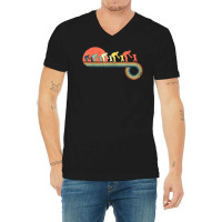 Fathers Day Playing With Toddler Retro Vintage Sunset V-neck Tee | Artistshot