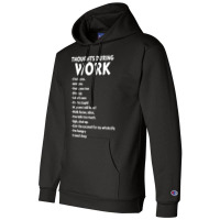 Thoughts During Work Sarcastic Hate Work Champion Hoodie | Artistshot