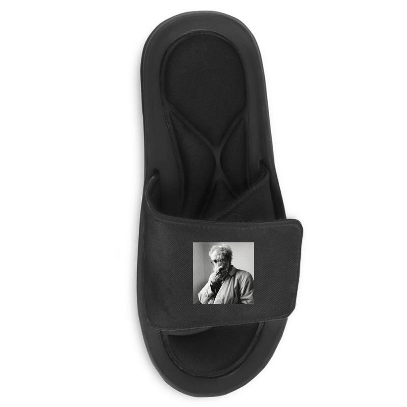 Jean-luc Godard French-swiss Film Director Slide Sandal | Artistshot