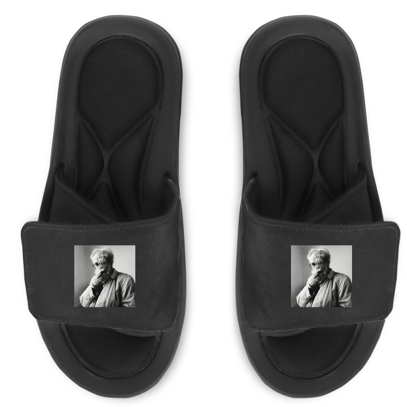 Jean-luc Godard French-swiss Film Director Slide Sandal | Artistshot