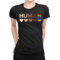 All Inclusive Hearts For Blm Racial Justice & Human Equality Sweatshir Ladies Fitted T-shirt | Artistshot