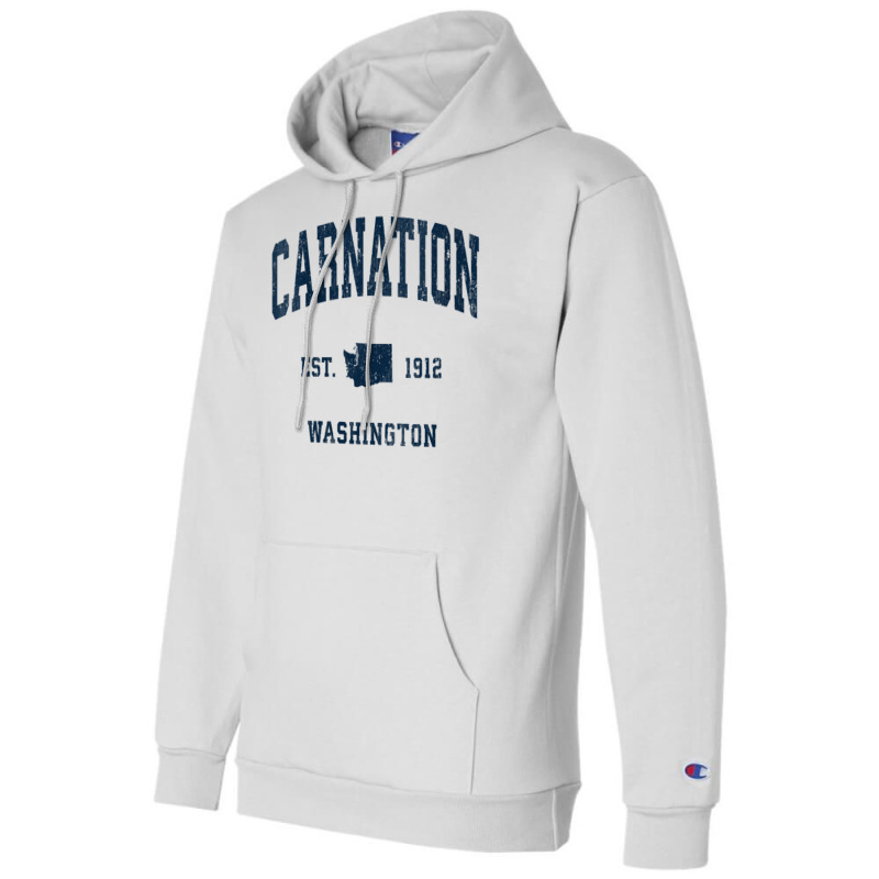 Womens Carnation Washington Wa Vintage Athletic Navy Sports Design V N Champion Hoodie by cm-arts | Artistshot