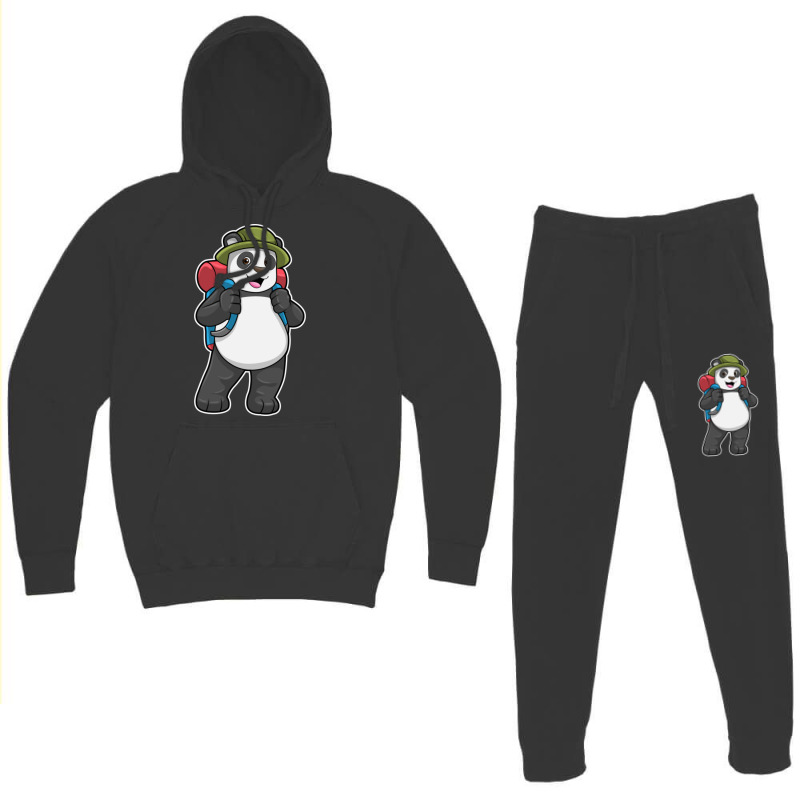 C:\users\dell\desktop\l2\chung 7\panda Types Panda As Hiker With Backp Hoodie & Jogger Set | Artistshot