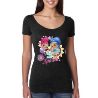 Kids Shimmer And Shine Just Add Sparkle Dancing Portrait Women's Triblend Scoop T-shirt | Artistshot