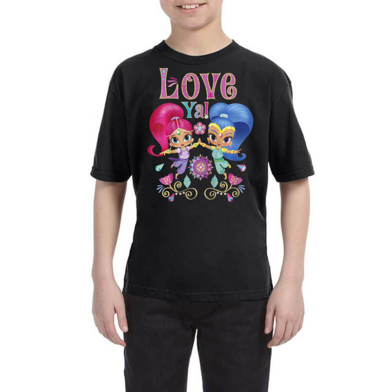 Kids Shimmer And Shine Love Ya Gem Collage Portrait Youth Tee by cm-arts | Artistshot