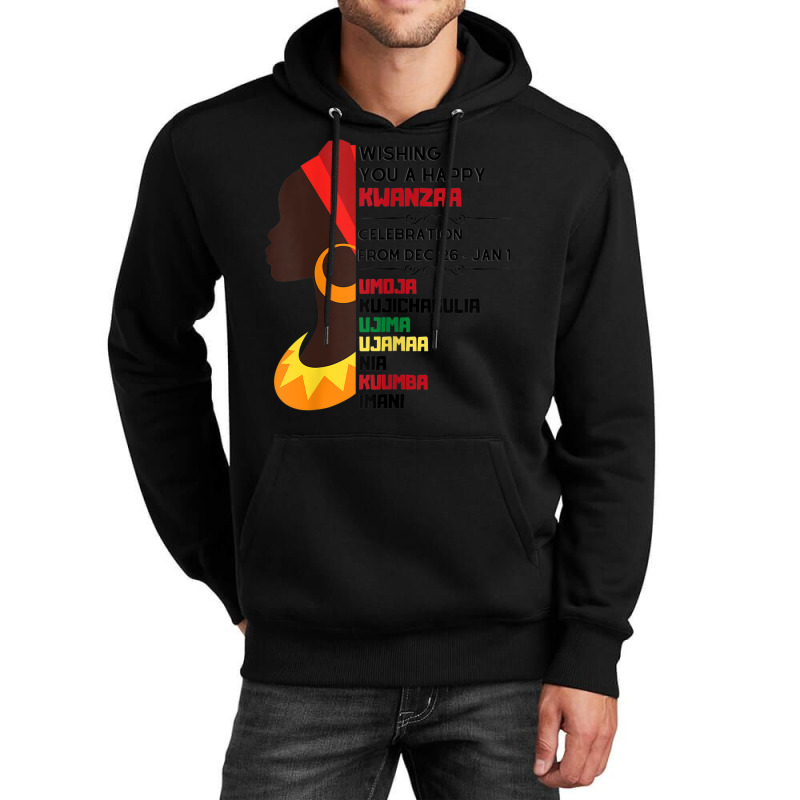 Womens Black Culture African Woman 7 Principles Celebration Unisex Hoodie by Uniform | Artistshot