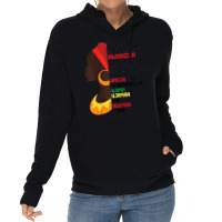 Womens Black Culture African Woman 7 Principles Celebration Lightweight Hoodie | Artistshot