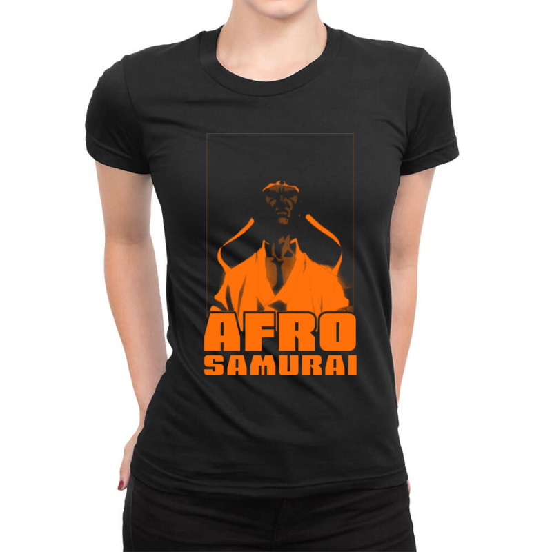 C:\users\dell\desktop\l2\chung 7\afro Samurai Afro Samurai.png Ladies Fitted T-Shirt by NATASHABARLOW | Artistshot