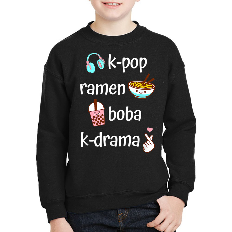 Cute Kawaii K Pop Ramen Boba Bubble Tea K Drama Lover T Shirt Youth Sweatshirt | Artistshot