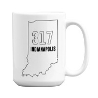 317 Area Code Of Indianapolis Or Indiana Zip List 15 Oz Coffee Mug | Artistshot