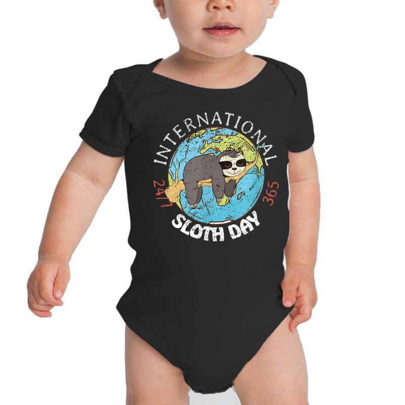 International Sloth Day Costume For Cute Animal Lover T Shirt Baby Bodysuit by cm-arts | Artistshot