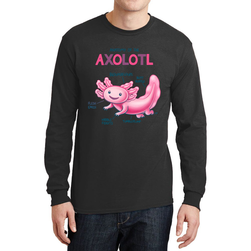 Anatomy Of The Axolotl Long Sleeve Shirts | Artistshot