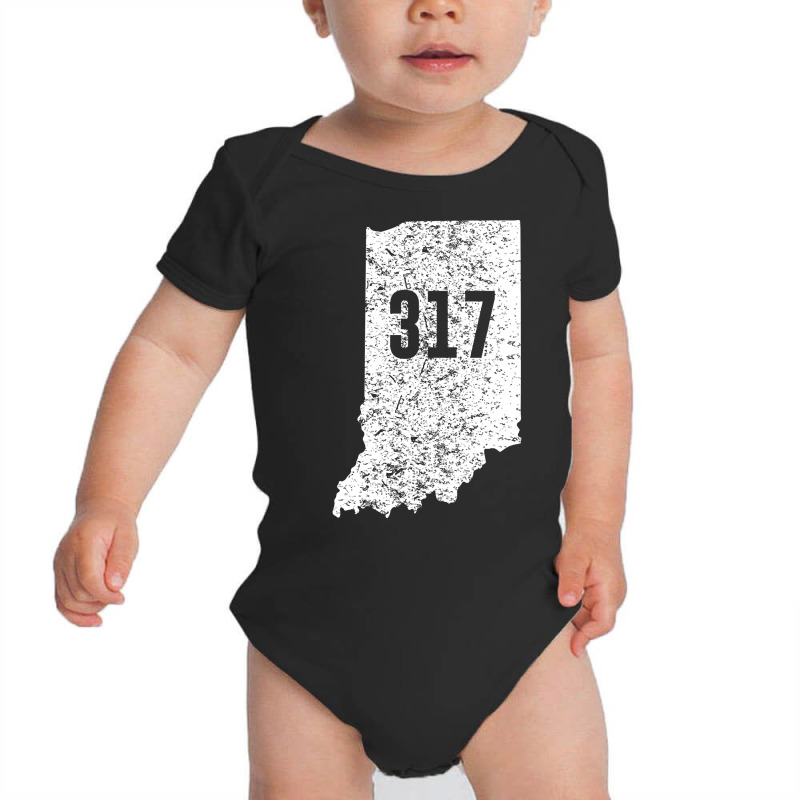 317 Area Code Of Indianapolis Zip Map 2 Baby Bodysuit | Artistshot