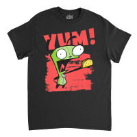 Invader Zim Gir Screaming Yum! Taco Portrait Classic T-shirt | Artistshot