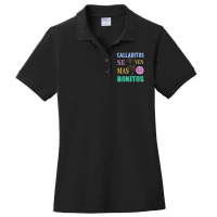 Calladitos Se Ven Mas Bonitos Maestra Spanglish Bilingual T Shirt Ladies Polo Shirt | Artistshot