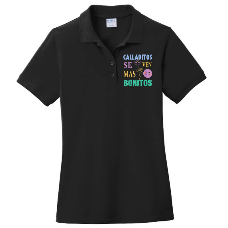 Calladitos Se Ven Mas Bonitos Maestra Spanglish Bilingual T Shirt Ladies Polo Shirt by cm-arts | Artistshot