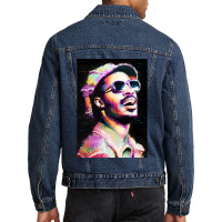 C:\users\dell\desktop\l2\chung 7\stevie Wonder Abstract Colorful Pop A Men Denim Jacket | Artistshot