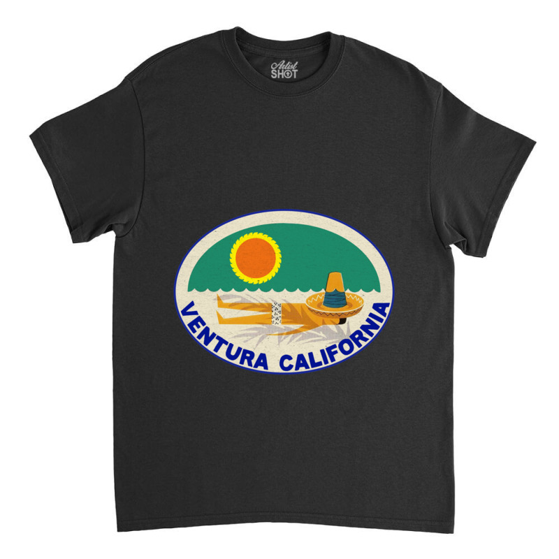 Ventura California Vintage Beach Travel Pacific Ocean Classic T-shirt | Artistshot