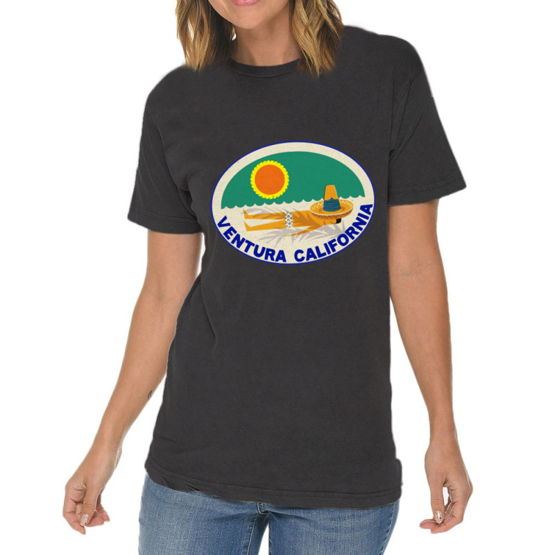 Ventura California Vintage Beach Travel Pacific Ocean Vintage T-shirt | Artistshot