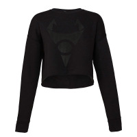 Invader Zim Irken Symbol Black Spray Paint Stencil Cropped Sweater | Artistshot