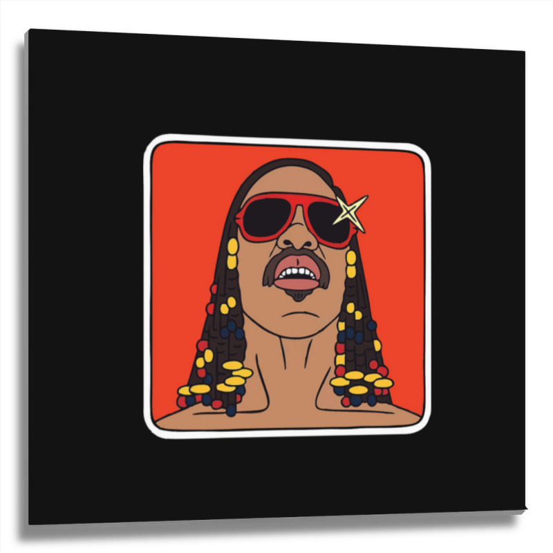 C:\users\dell\desktop\l2\chung 7\stevie Wonder Retro Wonder.png Metal Print Square | Artistshot