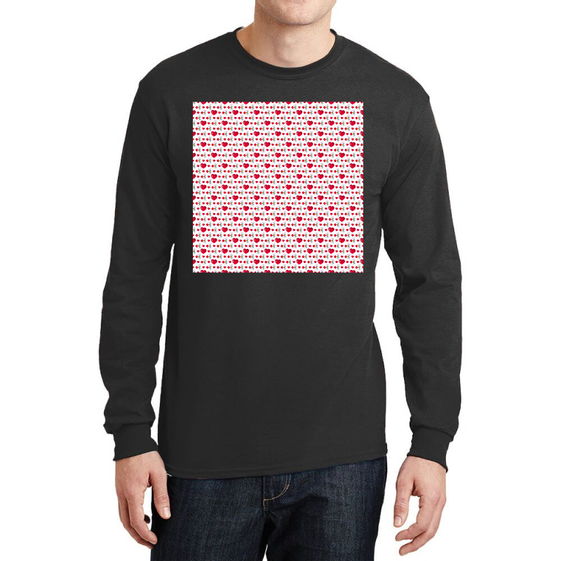 Beautiful Hearts Seamless Patterns-wddga Long Sleeve Shirts | Artistshot