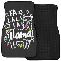 Pajamas Xmas Fa La La Llama Kids Women Christmas Pajama Front Car Mat | Artistshot