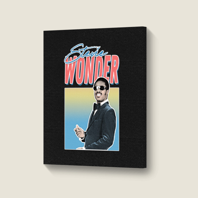 C:\users\dell\desktop\l2\chung 7\stevie Wonder Stevie Wonder _ Retro A Portrait Canvas Print | Artistshot