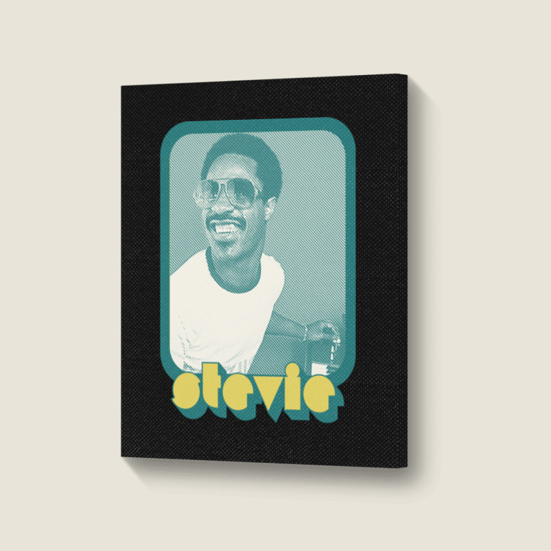 C:\users\dell\desktop\l2\chung 7\stevie Wonder Stevie Wonder ___ Retro Portrait Canvas Print | Artistshot