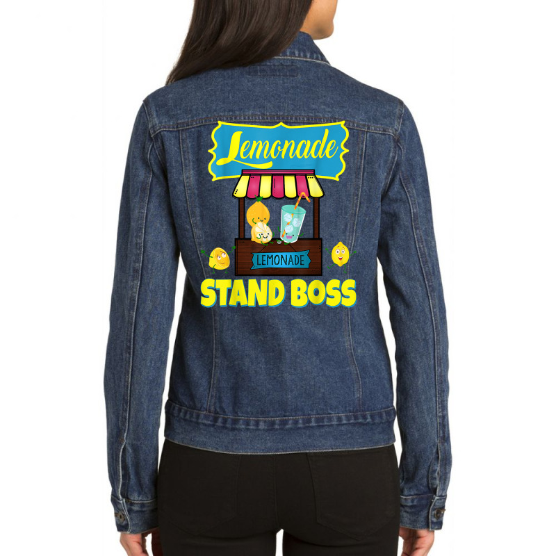 Funny Lemonade Crew Lemon Juice Ceo Lemonade Stand Boss T Shirt Ladies Denim Jacket by cm-arts | Artistshot