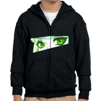 Anime Eyes (green) Youth Zipper Hoodie | Artistshot