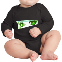 Anime Eyes (green) Long Sleeve Baby Bodysuit | Artistshot