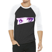 Anime Eyes (purple) 3/4 Sleeve Shirt | Artistshot