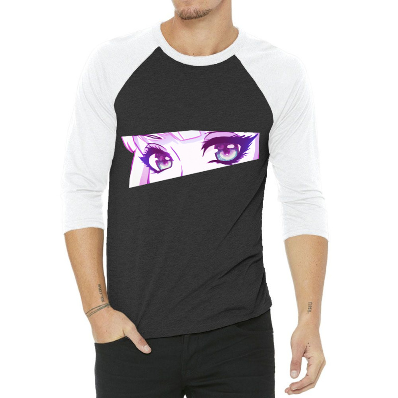 Anime Eyes (purple) 3/4 Sleeve Shirt | Artistshot