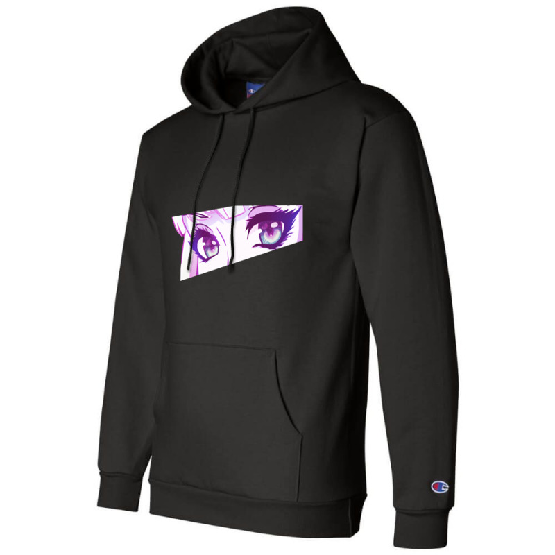 Anime Eyes (purple) Champion Hoodie | Artistshot