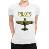 Pilots Looking Down On People Ladies Fitted T-shirt | Artistshot