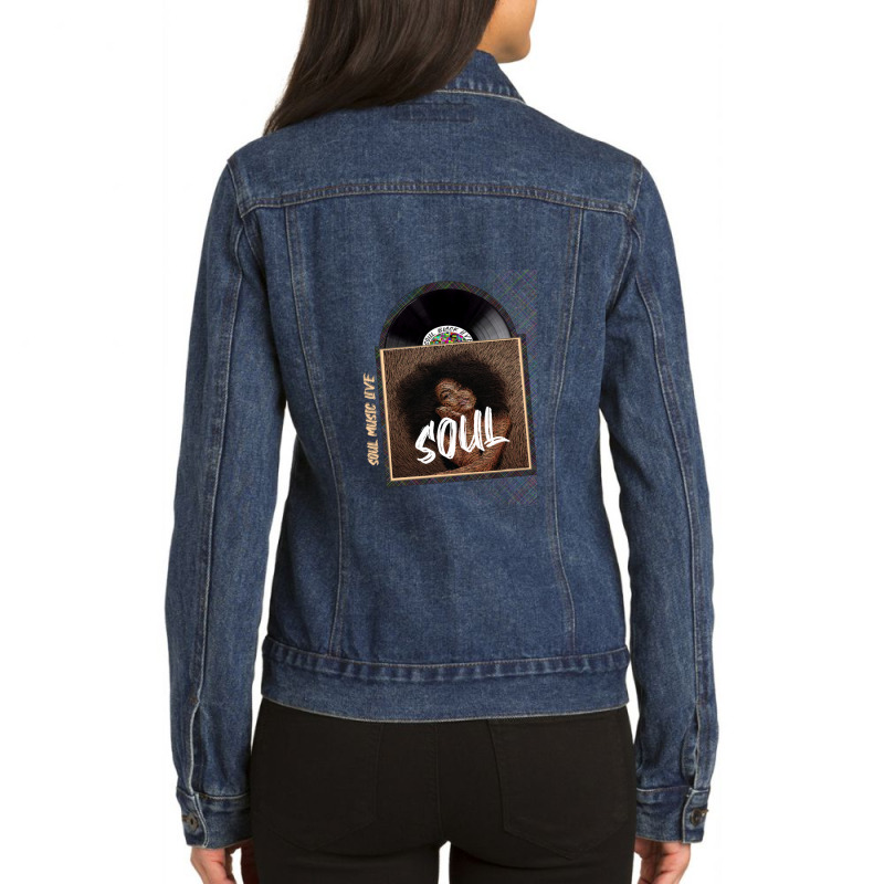 Black Soul 1 Ladies Denim Jacket by CrystalDeaton | Artistshot