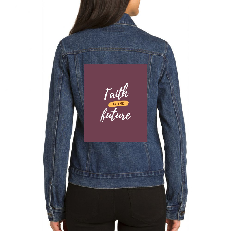 Faith In The Future  Graphic Ladies Denim Jacket by DAVIDCROWDER | Artistshot