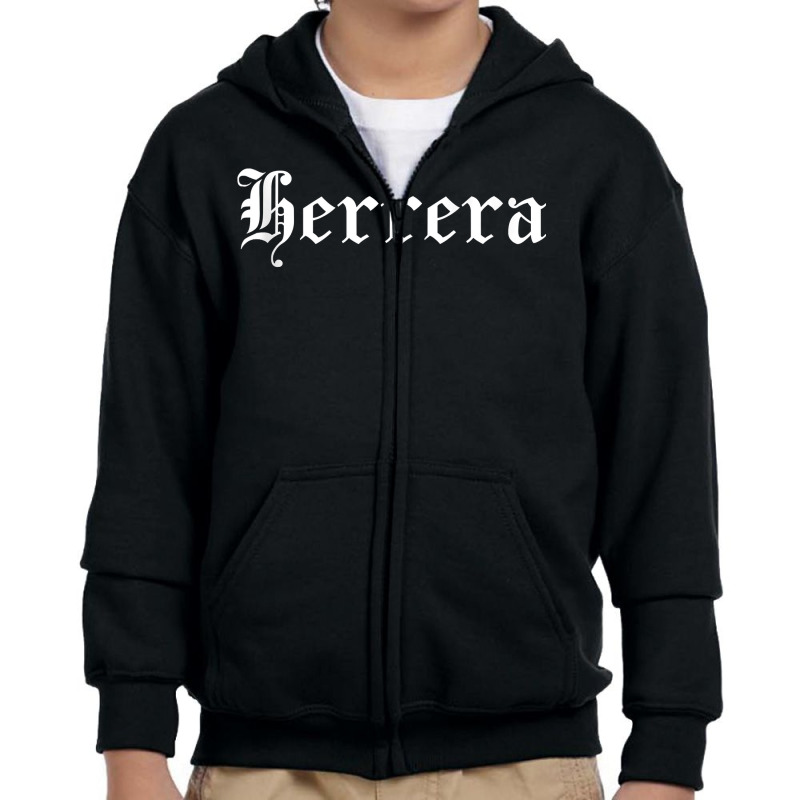 Herrera Surname Family Name Hispanic Spanish Latin Heritage Tank Top Youth Zipper Hoodie | Artistshot