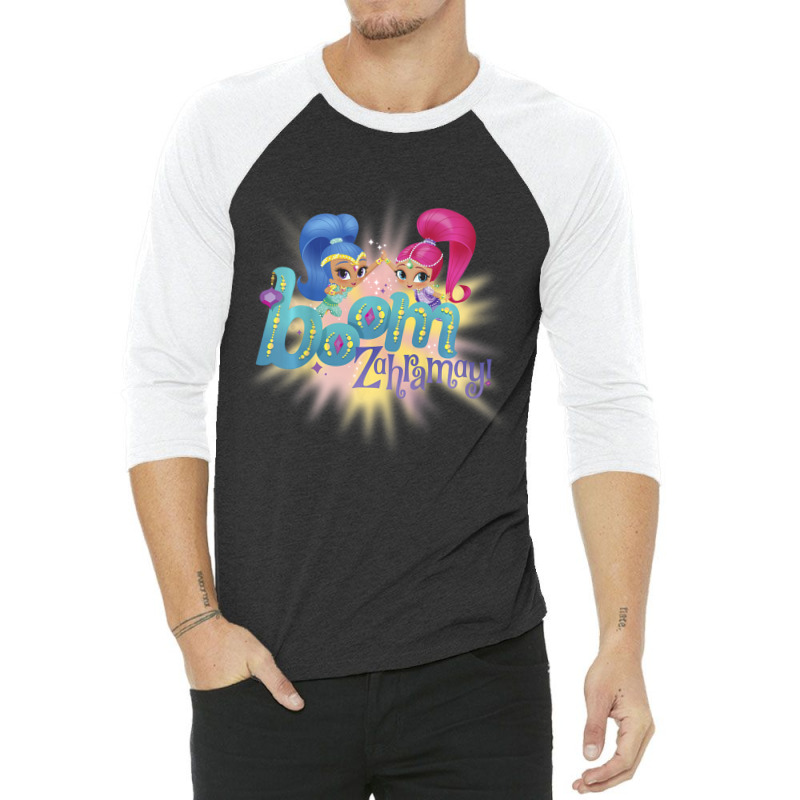 Kids Shimmer And Shine Boom Zahramay High Five Portrait 3/4 Sleeve Shirt by cm-arts | Artistshot