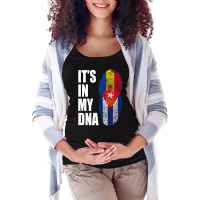 Cuban And Moldovan Mix Dna Heritage Flag Premium T Shirt Maternity Scoop Neck T-shirt | Artistshot